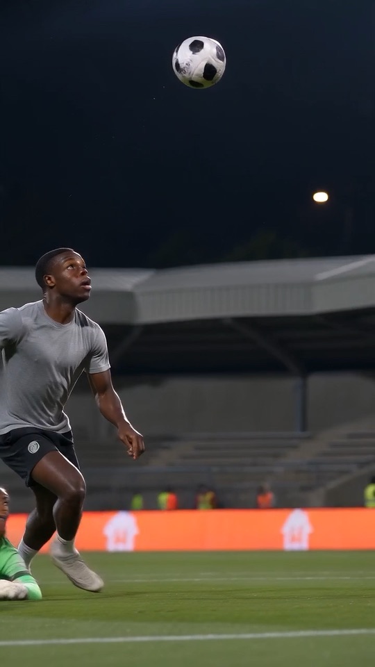 Example frame: a generated goal video, no footage needed