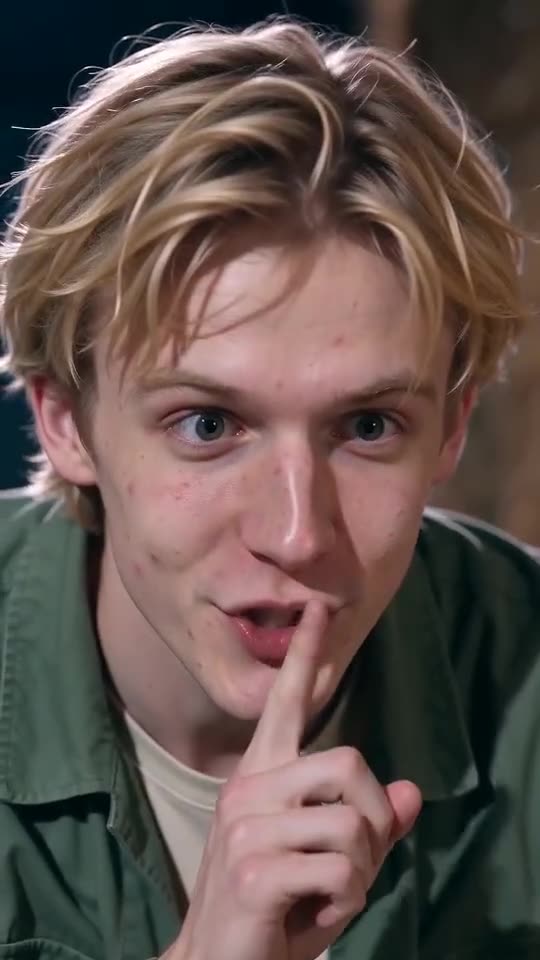 Close view of the Dancer with a finger at the lips